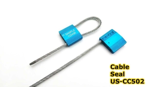 Cerradura de contenedor con sello de cable de acero de alta seguridad