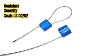 Contenedores de envío seguros con sellos de cable