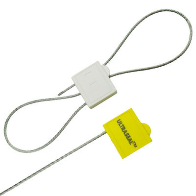 2.0 mm Diámetro del cable ISO 17712 Probado Doble bloqueo desechable Sello del cable de plástico metálico