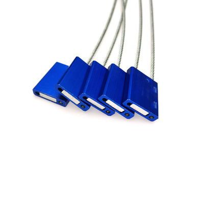Amarillo US-CC251 Seguridad 2, 5 mm Sello de cable de contenedor de aleación de aluminio numerado con alambre