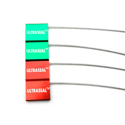 Área de marcado 26*22mm US-CC181 Contenedor de envío numerado Cable de acero Aluminio Seguridad de embarque Sellos de bloqueo