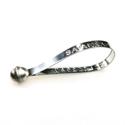 216 mm Sello de cinta de cinta de metal autobloqueable de longitud fija con área de marcado de 150*8 mm