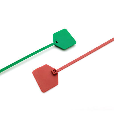 Etiquetas de cierre personalizadas corbata de 220 mm de nylon grabable con área de marcado / etiquetado 30 * 21 mm
