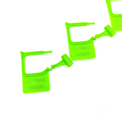 Cerradura de sello de plástico mini desechable con impresión láser y peso promedio de 0,972 g / pc