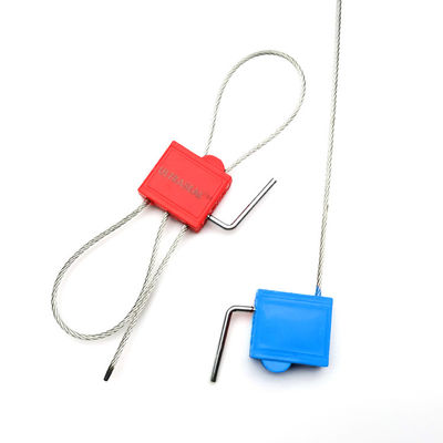2.0 mm Doble bloqueo Sello de cable de seguridad de plástico con mango giratorio Área de marcado 23.5 * 17 mm
