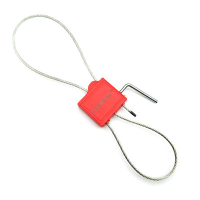 2.0 mm Doble bloqueo Sello de cable de seguridad de plástico con mango giratorio Área de marcado 23.5 * 17 mm