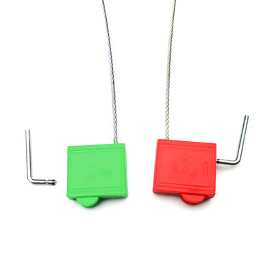 2.0 mm Doble bloqueo Sello de cable de seguridad de plástico con mango giratorio Área de marcado 23.5 * 17 mm
