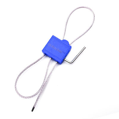 2.0 mm Doble bloqueo Sello de cable de seguridad de plástico con mango giratorio Área de marcado 23.5 * 17 mm
