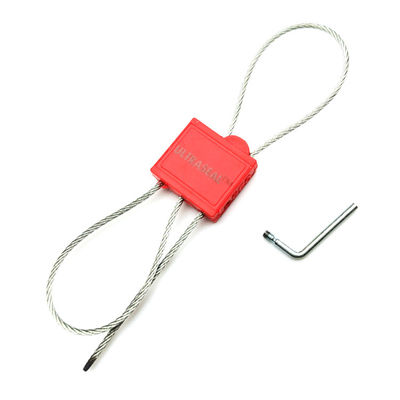 2.0 mm Doble bloqueo Sello de cable de seguridad de plástico con mango giratorio Área de marcado 23.5 * 17 mm