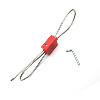 2.0 mm Doble bloqueo Sello de cable de seguridad de plástico con mango giratorio Área de marcado 23.5 * 17 mm