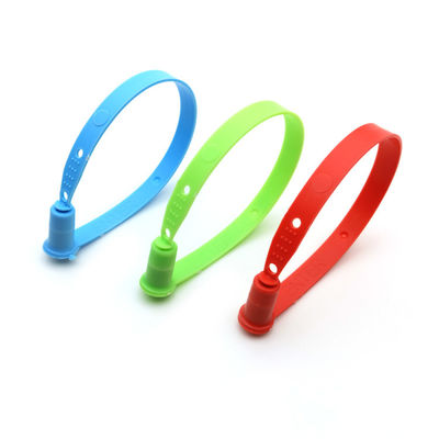 200 mm de longitud fija Anillo de plástico naranja de una sola vez Sello de camión de contenedores de seguridad para carga
