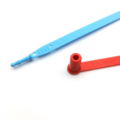 200 mm de longitud fija Anillo de plástico naranja de una sola vez Sello de camión de contenedores de seguridad para carga