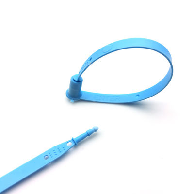 200 mm de longitud fija Anillo de plástico naranja de una sola vez Sello de camión de contenedores de seguridad para carga