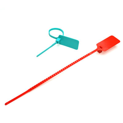 Sello de plástico personalizado negro de 300 mm para seguridad de prendas de vestir y zapatos Peso promedio 4,45 g/pc