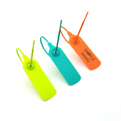 Sello de plástico de aerolíneas impermeable de autobloqueo de 200 mm con peso promedio de 2,19 g/pc