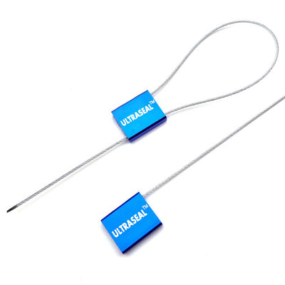 US-CC151 Sellos ajustables de cable de bloqueo automático con una longitud expuesta de 300 mm y un diámetro de 1,5 mm
