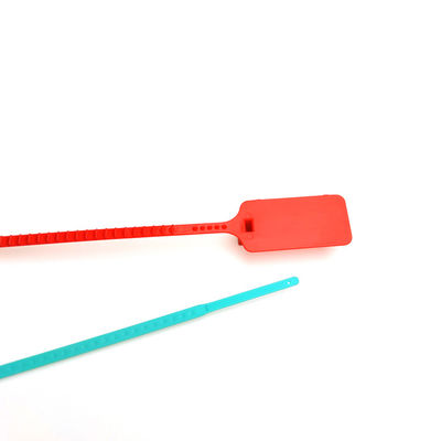Contenedor seguro con etiqueta negra y cable de sello de plástico personalizado
