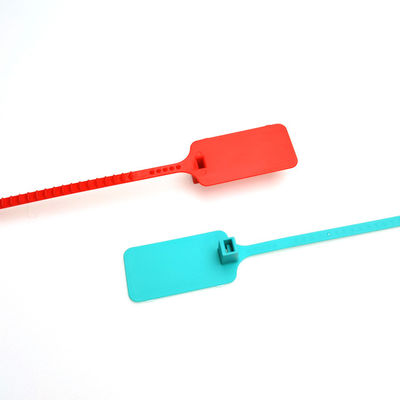 Contenedor seguro con etiqueta negra y cable de sello de plástico personalizado