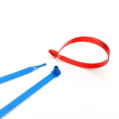 Sello de seguridad de camión de plástico de 250 mm de longitud a prueba de manipulación de bloqueo automático para protección de carga