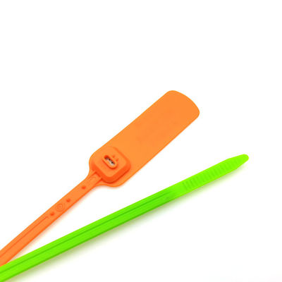 Proteja el contenedor con un sello de plástico de 300 mm y tecnología a prueba de alteraciones