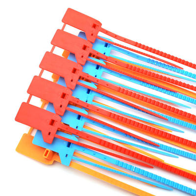 El sello de la etiqueta de seguridad color naranja desechable 400 * 34 * 16 mm Perfecto para contenedores de plástico