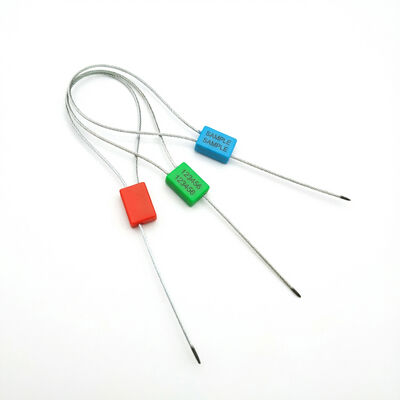 Sello de cable de plástico de alambre de acero galvanizado para numeración de serie y materiales personalizados