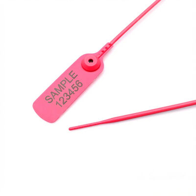 Imprimir láser/estampilla caliente 400 mm sello de banda de bloqueo de plástico ajustable con inserción de metal