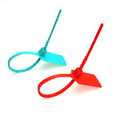 Sello de plástico personalizado negro de 300 mm para seguridad de prendas de vestir y zapatos Peso promedio 4,45 g/pc