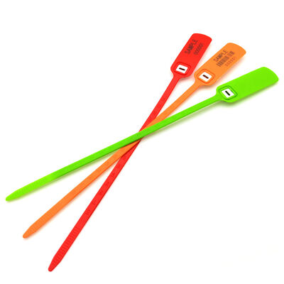 US-PS400FT Sello de seguridad desechable ajustable de plástico de tira y tensión numerado para seguridad