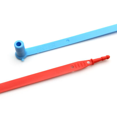 200 mm de longitud fija Anillo de plástico naranja de una sola vez Sello de camión de contenedores de seguridad para carga