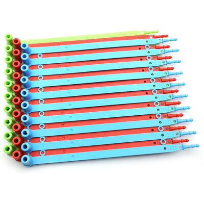 200 mm de longitud fija Anillo de plástico naranja de una sola vez Sello de camión de contenedores de seguridad para carga