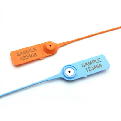 200 mm Sello de plástico apretado de tira para la etiqueta de seguridad Indicativo blanco e impresión de sello láser / caliente