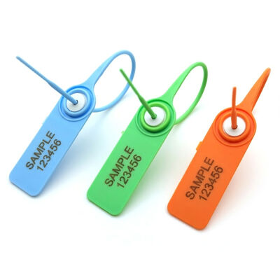 200 mm Sello de plástico apretado de tira para la etiqueta de seguridad Indicativo blanco e impresión de sello láser / caliente