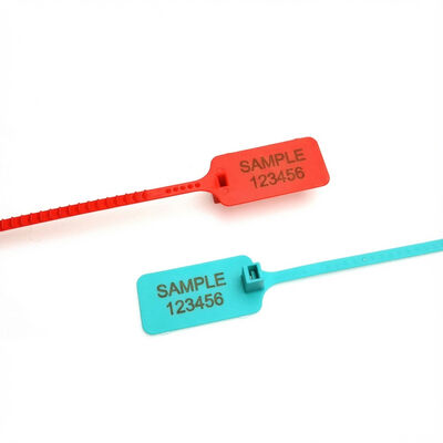 A prueba de manipulación de seguridad de bandera grande sello de plástico para la bolsa de equipaje área de marcado L 49.5 * W 30 mm